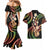 Hawaiian Ukulele Couples Matching Mermaid Dress and Hawaiian Shirt Jawaiian Fantastic Plumeria