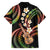 Hawaiian Ukulele Family Matching Long Sleeve Bodycon Dress and Hawaiian Shirt Jawaiian Fantastic Plumeria