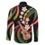 Hawaiian Ukulele Family Matching Long Sleeve Bodycon Dress and Hawaiian Shirt Jawaiian Fantastic Plumeria