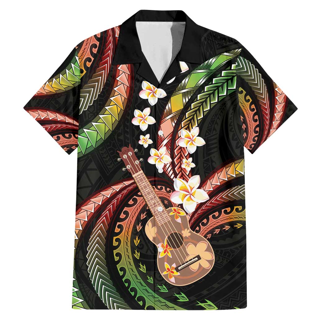 Hawaiian Ukulele Family Matching Mermaid Dress and Hawaiian Shirt Jawaiian Fantastic Plumeria