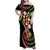 Hawaiian Ukulele Family Matching Off Shoulder Maxi Dress and Hawaiian Shirt Jawaiian Fantastic Plumeria
