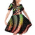 Hawaiian Ukulele Family Matching Off Shoulder Short Dress and Hawaiian Shirt Jawaiian Fantastic Plumeria