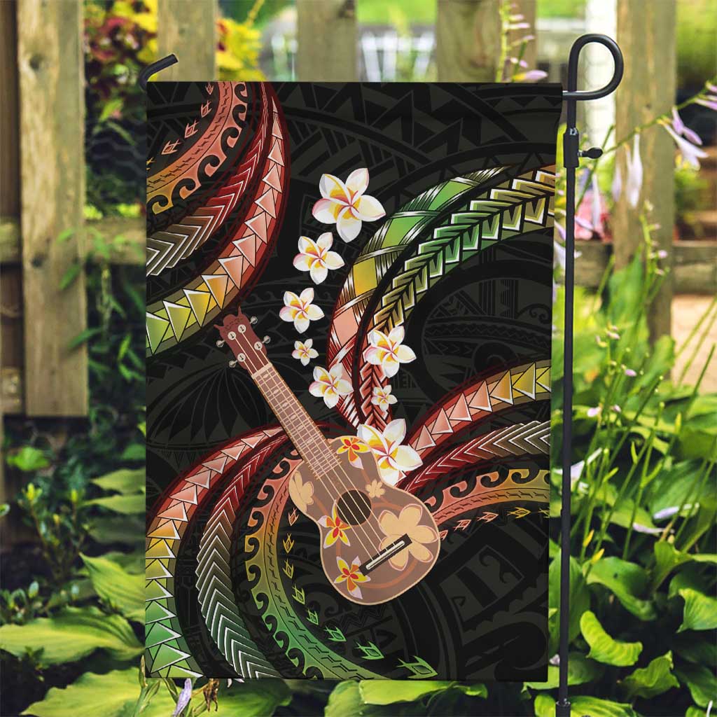 Hawaiian Ukulele Garden Flag Jawaiian Fantastic Plumeria