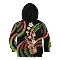 Hawaiian Ukulele Kid Hoodie Jawaiian Fantastic Plumeria