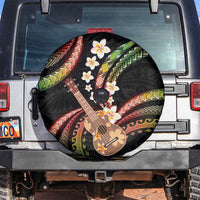 Hawaiian Ukulele Spare Tire Cover Jawaiian Fantastic Plumeria