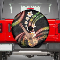 Hawaiian Ukulele Spare Tire Cover Jawaiian Fantastic Plumeria
