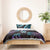 Hawaii Map Kanaka Maoli Bedding Set Fantastic Frangipani Amethyst Gradient