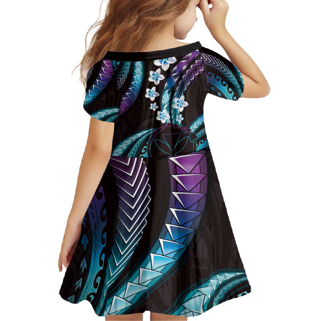 Hawaii Map Kanaka Maoli Family Matching Mermaid Dress and Hawaiian Shirt Fantastic Frangipani Amethyst Gradient