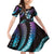 Hawaii Map Kanaka Maoli Family Matching Off Shoulder Short Dress and Hawaiian Shirt Fantastic Frangipani Amethyst Gradient