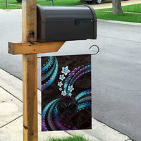 Hawaii Map Kanaka Maoli Garden Flag Fantastic Frangipani Amethyst Gradient