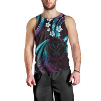 Hawaii Map Kanaka Maoli Men Tank Top Fantastic Frangipani Amethyst Gradient
