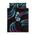 Hawaii Map Kanaka Maoli Quilt Bed Set Fantastic Frangipani Amethyst Gradient