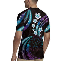 Hawaii Map Kanaka Maoli Rugby Jersey Fantastic Frangipani Amethyst Gradient