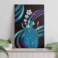 Hawaii King Kamehameha Canvas Wall Art Fantastic Plumeria Amethyst Gradient