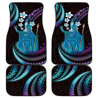 Hawaii King Kamehameha Car Mats Fantastic Plumeria Amethyst Gradient