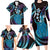 Hawaii King Kamehameha Family Matching Long Sleeve Bodycon Dress and Hawaiian Shirt Fantastic Plumeria Amethyst Gradient