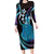 Hawaii King Kamehameha Family Matching Long Sleeve Bodycon Dress and Hawaiian Shirt Fantastic Plumeria Amethyst Gradient