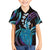 Hawaii King Kamehameha Family Matching Short Sleeve Bodycon Dress and Hawaiian Shirt Fantastic Plumeria Amethyst Gradient