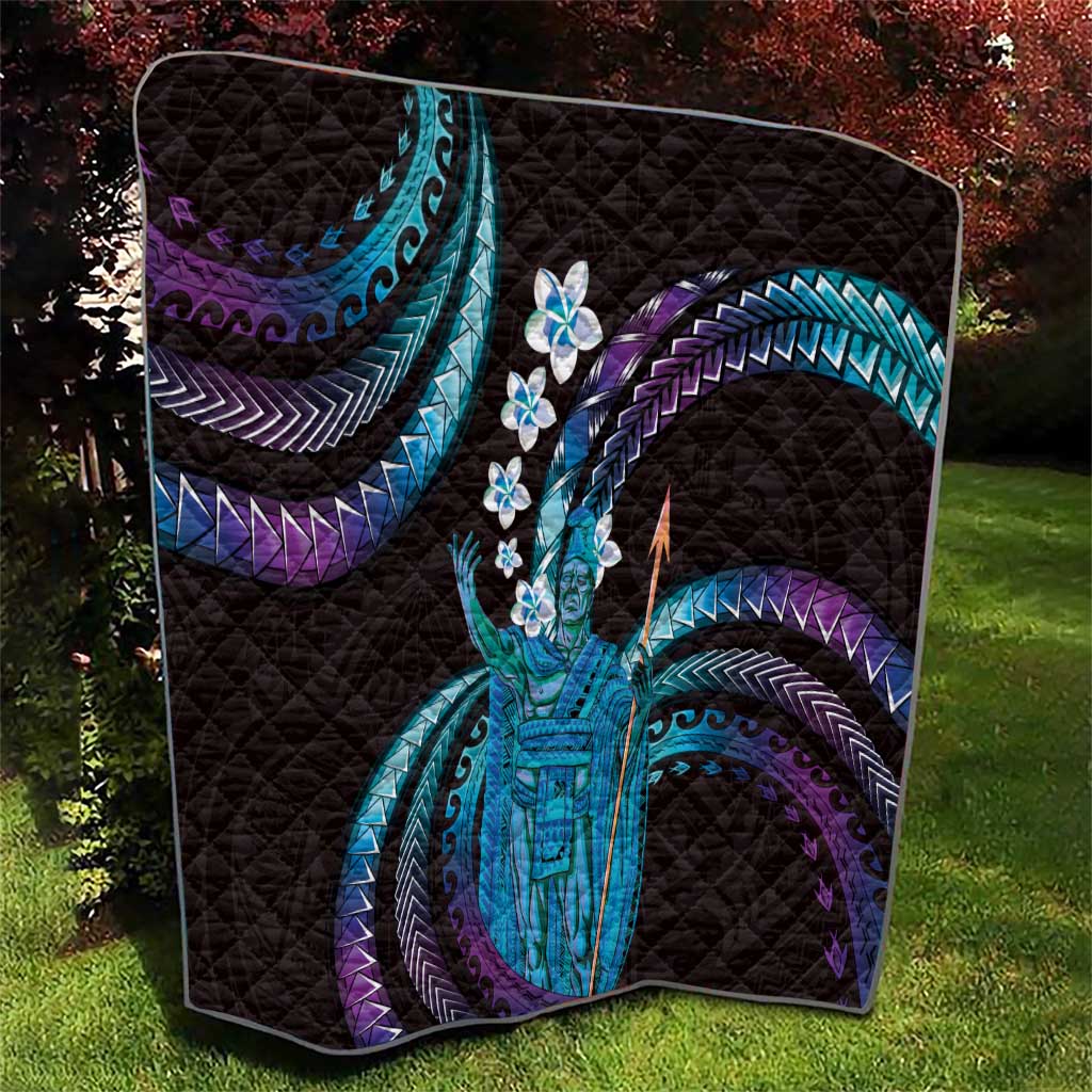 Hawaii King Kamehameha Quilt Fantastic Plumeria Amethyst Gradient