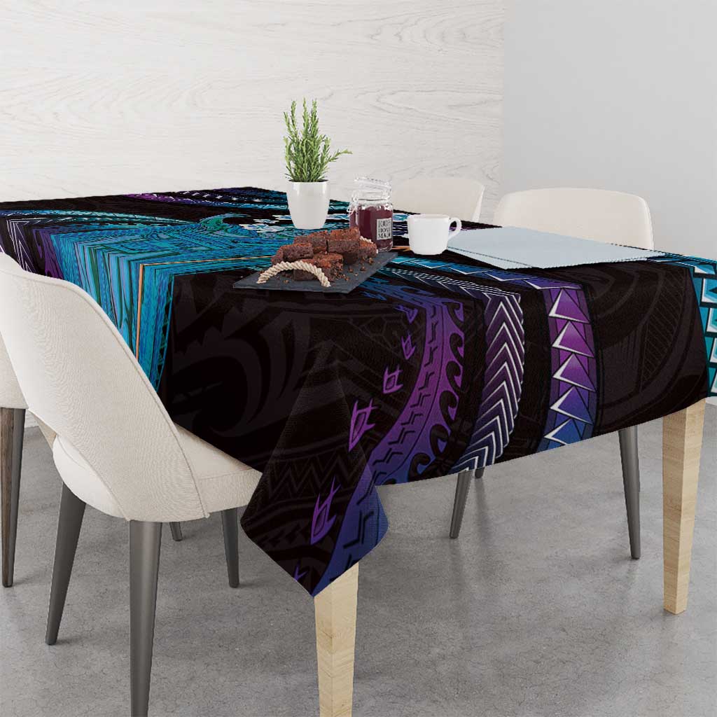 Hawaii King Kamehameha Tablecloth Fantastic Plumeria Amethyst Gradient