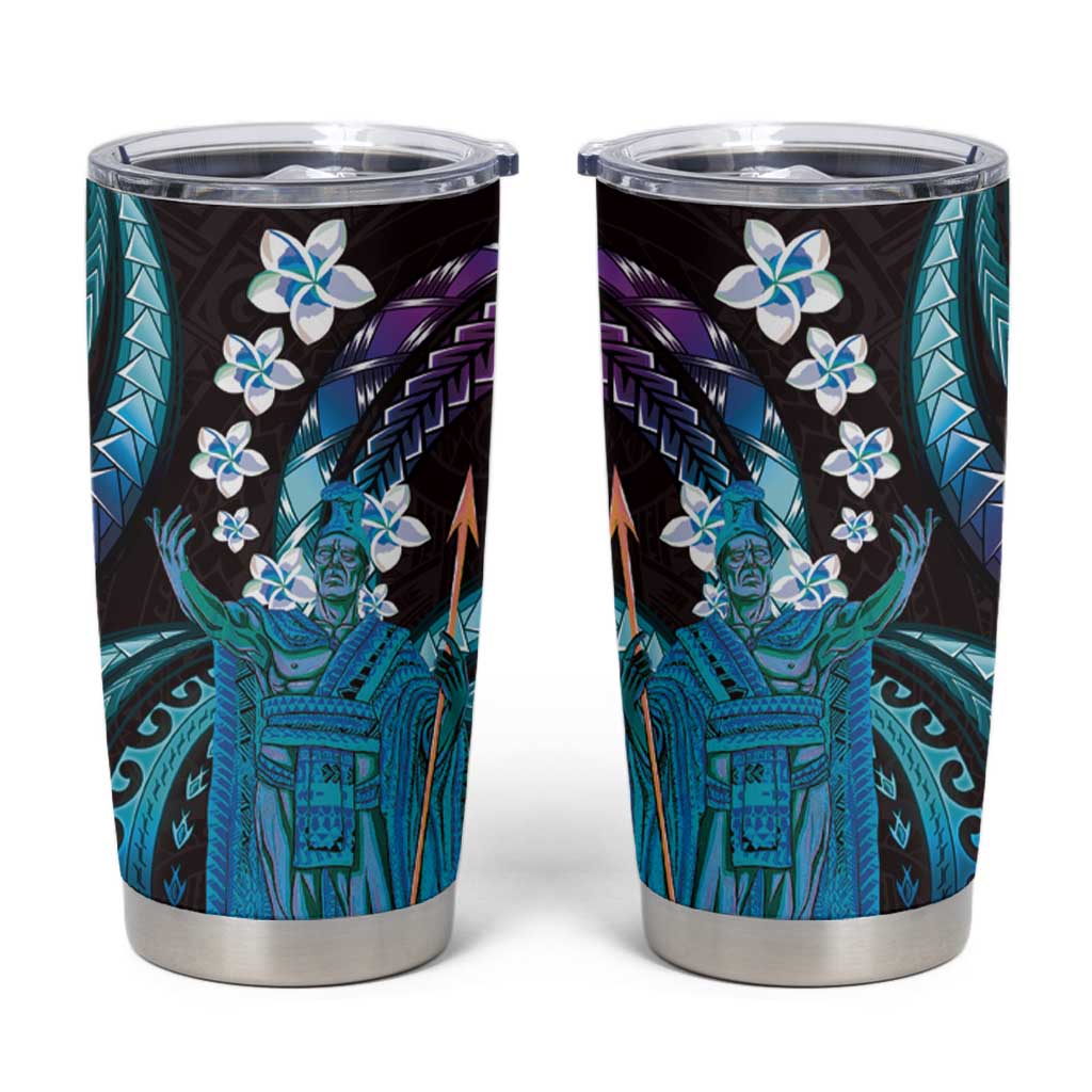 Hawaii King Kamehameha Tumbler Cup Fantastic Plumeria Amethyst Gradient