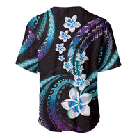 Hawaii Plumeria Baseball Jersey Amethyst Gradient Polynesian Pattern LT01 - Polynesian Pride