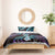 Hawaii Plumeria Bedding Set Amethyst Gradient Polynesian Pattern