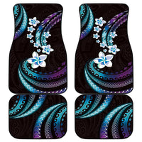 Hawaii Plumeria Car Mats Amethyst Gradient Polynesian Pattern
