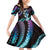 Hawaii Plumeria Family Matching Off Shoulder Short Dress and Hawaiian Shirt Amethyst Gradient Polynesian Pattern
