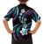 Hawaii Plumeria Family Matching Short Sleeve Bodycon Dress and Hawaiian Shirt Amethyst Gradient Polynesian Pattern
