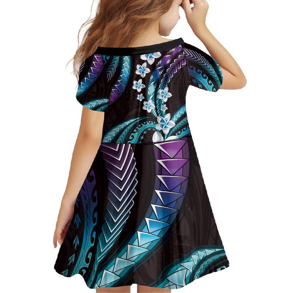 Hawaii Plumeria Family Matching Short Sleeve Bodycon Dress and Hawaiian Shirt Amethyst Gradient Polynesian Pattern