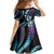 Hawaii Plumeria Family Matching Short Sleeve Bodycon Dress and Hawaiian Shirt Amethyst Gradient Polynesian Pattern