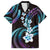 Hawaii Plumeria Family Matching Short Sleeve Bodycon Dress and Hawaiian Shirt Amethyst Gradient Polynesian Pattern
