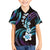 Hawaii Plumeria Family Matching Short Sleeve Bodycon Dress and Hawaiian Shirt Amethyst Gradient Polynesian Pattern