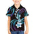 Hawaii Plumeria Family Matching Tank Maxi Dress and Hawaiian Shirt Amethyst Gradient Polynesian Pattern