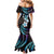 Hawaii Plumeria Mermaid Dress Amethyst Gradient Polynesian Pattern