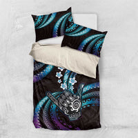 Hawaii Shaka Sign Bedding Set Fantastic Frangipani Amethyst Gradient