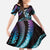 Hawaii Shaka Sign Family Matching Long Sleeve Bodycon Dress and Hawaiian Shirt Fantastic Frangipani Amethyst Gradient