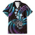 Hawaii Shaka Sign Family Matching Long Sleeve Bodycon Dress and Hawaiian Shirt Fantastic Frangipani Amethyst Gradient