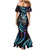 Hawaii Shaka Sign Family Matching Mermaid Dress and Hawaiian Shirt Fantastic Frangipani Amethyst Gradient