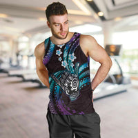 Hawaii Shaka Sign Men Tank Top Fantastic Frangipani Amethyst Gradient