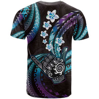 Hawaii Shaka Sign T Shirt Fantastic Frangipani Amethyst Gradient