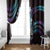 Hawaii Shaka Sign Window Curtain Fantastic Frangipani Amethyst Gradient