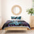 Hawaiian Ukulele Bedding Set Amethyst Gradient Fantastic Plumeria