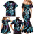 Hawaiian Ukulele Family Matching Mermaid Dress and Hawaiian Shirt Amethyst Gradient Fantastic Plumeria