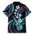 Hawaiian Ukulele Family Matching Mermaid Dress and Hawaiian Shirt Amethyst Gradient Fantastic Plumeria