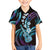 Hawaiian Ukulele Family Matching Short Sleeve Bodycon Dress and Hawaiian Shirt Amethyst Gradient Fantastic Plumeria
