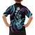 Hawaiian Ukulele Family Matching Tank Maxi Dress and Hawaiian Shirt Amethyst Gradient Fantastic Plumeria