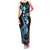 Hawaiian Ukulele Family Matching Tank Maxi Dress and Hawaiian Shirt Amethyst Gradient Fantastic Plumeria