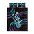 Hawaiian Ukulele Quilt Bed Set Amethyst Gradient Fantastic Plumeria